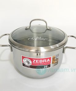 Nồi inox 304 Zebra Extreme nắp kiếng 22cm