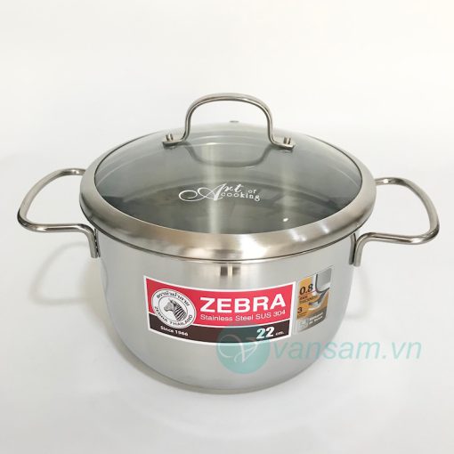Nồi inox 304 Zebra Extreme nắp kiếng 22cm