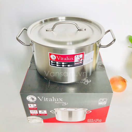 Nồi Inox 304 Zebra 3 đáy nắp Inox 24x15cm 6.5L - Ảnh 3