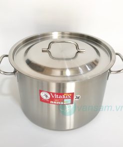 Alternative view of Nồi hầm Inox 304 Vitalux Zebra 3 đáy 36x25cm 25 lít
