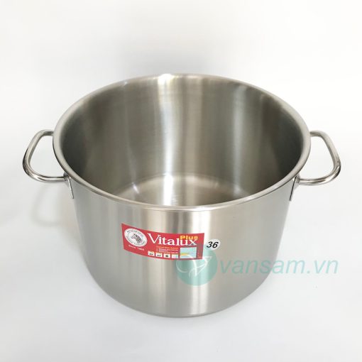 Nồi hầm Inox 304 Vitalux Zebra 3 đáy 36x25cm 25 lít - Ảnh 5