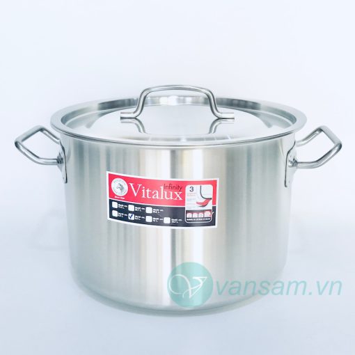 Nồi hầm 3 đáy inox 304 Zebra Vitalux 26cm