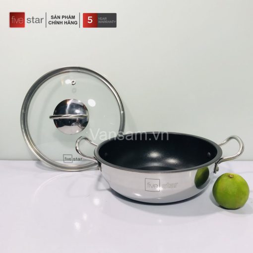 Nồi inox chống dính 3 đáy Fivestar 18cm