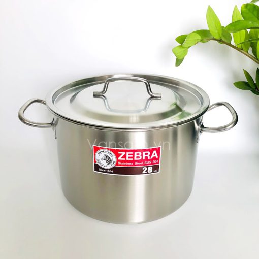 Nồi inox 304 nguyên khối Zebra 28cm x 20cm - Sản xuất tại Thái Lan