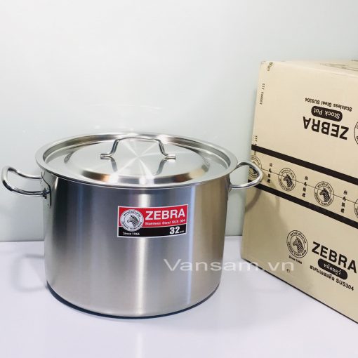 Nồi inox 304 đúc nguyên khối Zebra 32cm - Sản xuất tại Thái Lan