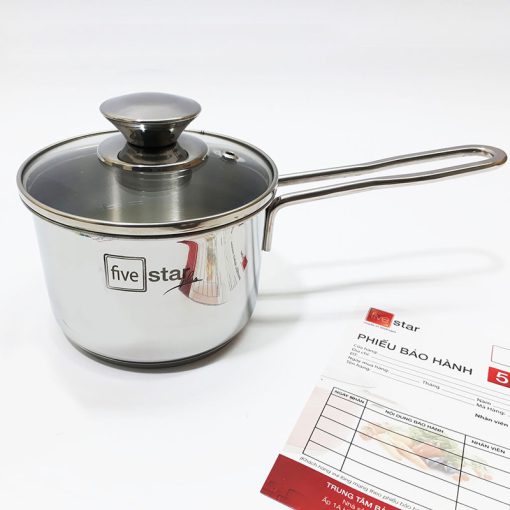 Nồi tay cầm 3 đáy inox Fivestar 16cm