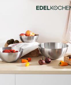 Bộ 3 thố inox 304 Edelkochen Hàn Quốc màu inox