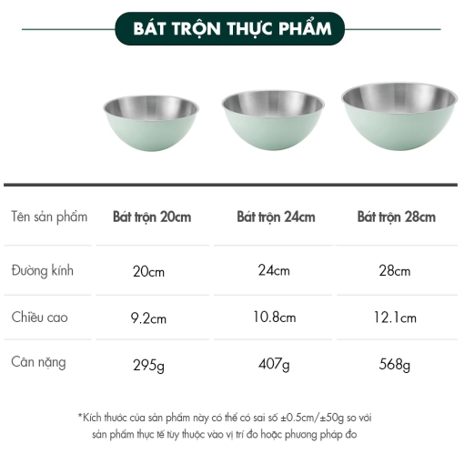 Bộ 3 thố inox 304 Edelkochen Hàn Quốc màu inox - Ảnh 5