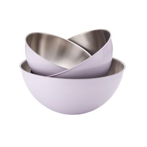 Bộ 3 thố inox 304 Edelkochen Hàn Quốc màu tím - Ảnh 2