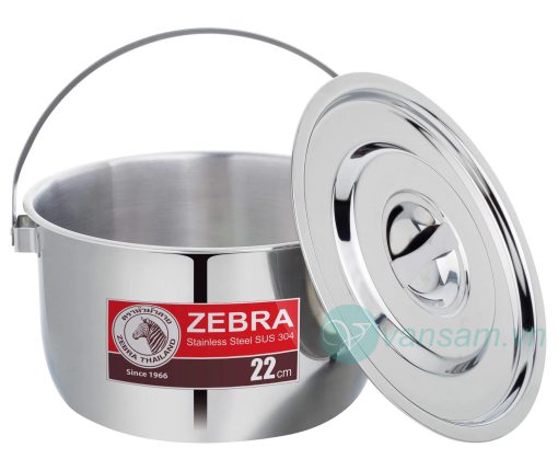 Thố inox 304 Zebra Thái Lan 22cm có quai xách - Ảnh 2