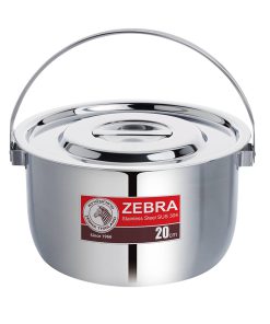 Thố inox 304 Zebra Thái Lan có quai xách 20cm