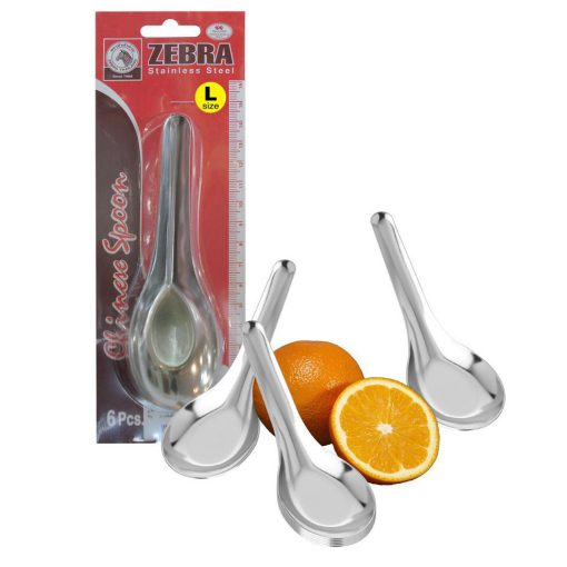 Vỉ 6 muỗng inox Zebra size L