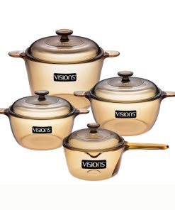 Bộ 4 nồi quánh thuỷ tinh Visions VS-1123 sản xuất tại Pháp