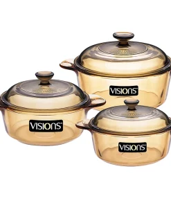 Bộ 3 nồi thủy tinh Visions VS-336/CL1 sản xuất tại Pháp