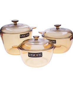 Alternative view of Bộ 3 nồi thủy tinh Visions VS-330/CL1 sản xuất tại Pháp