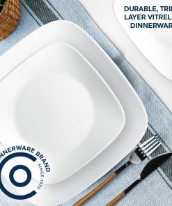 Alternative view of Dĩa vuông Corelle Winter Frost White 2206-N-LP - Made in USA