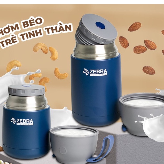 Camen giữ nhiệt inox 304 Zebra Thái Lan 650ml màu navy 123006 - Ảnh 2