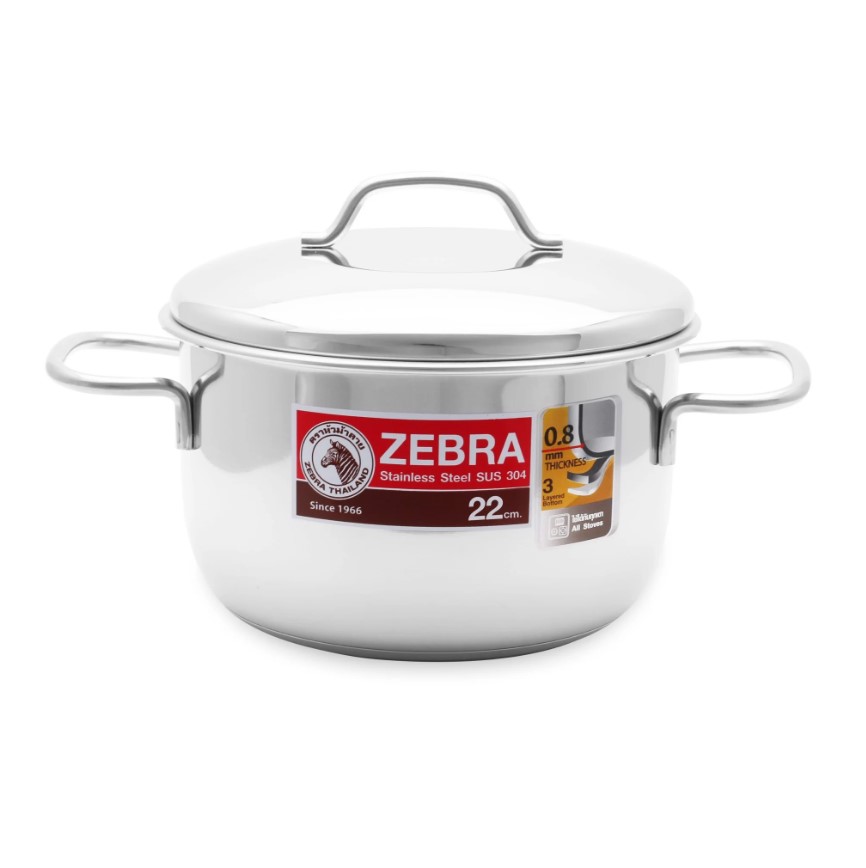 Nồi 3 đáy inox 304 Zebra Extreme 22cm 4.5 lít 162288