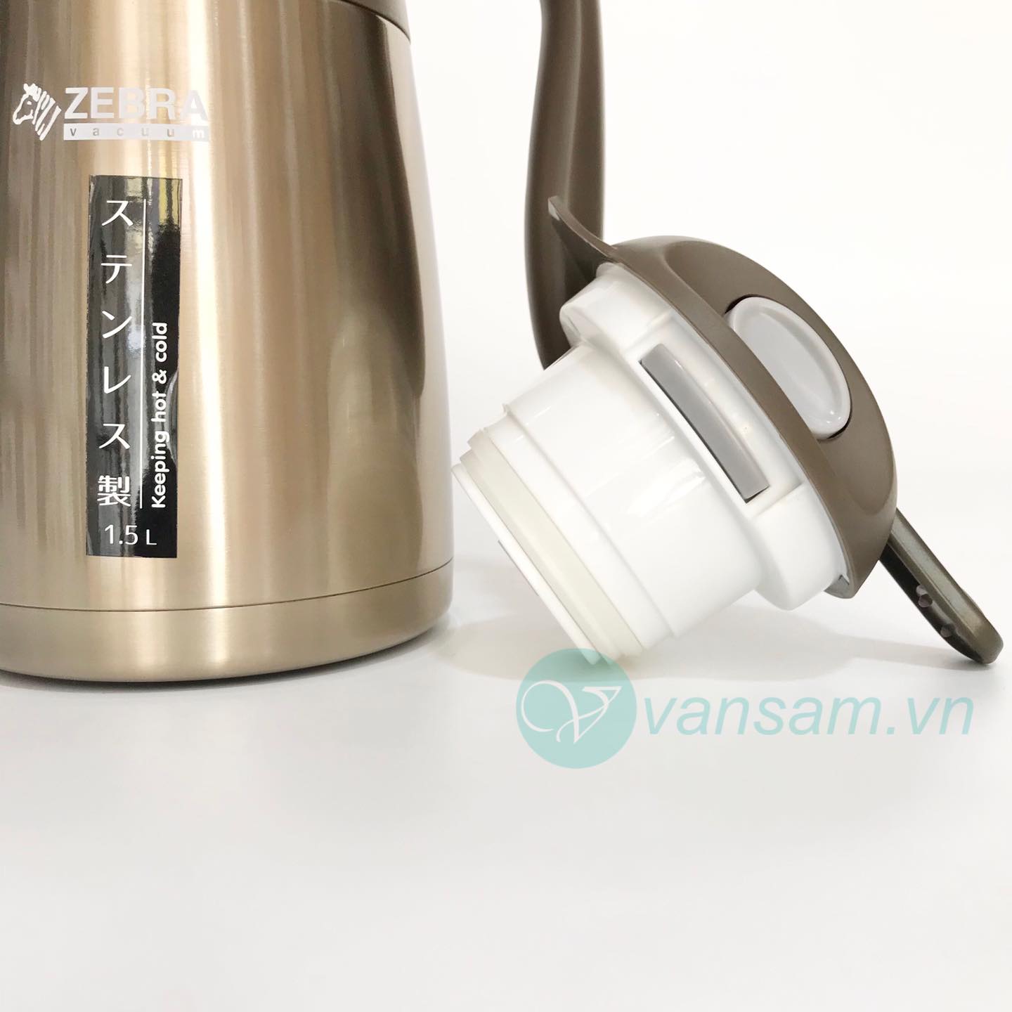 Bình giữ nhiệt Zebra Thái Lan - 1.5 lít nắp gài 112948 - Ảnh 4