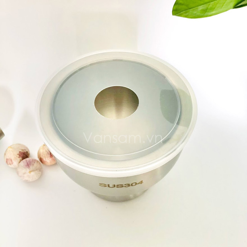Cối chày inox 304, có nắp đậy - Ảnh 4