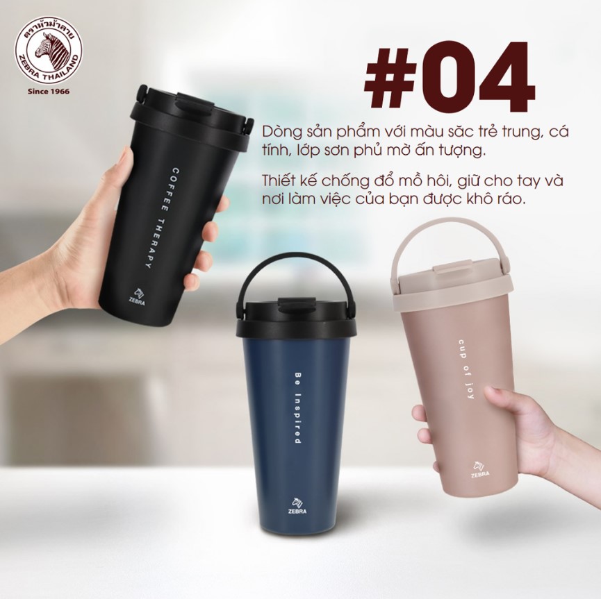 Ly giữ nhiệt Zebra Cuppuccino 650ml 112704 - Ảnh 2