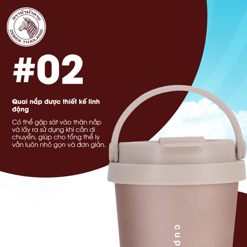 Ly giữ nhiệt Zebra Cuppuccino 650ml 112704 - Ảnh 5