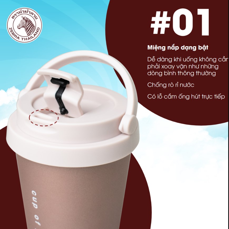 Ly giữ nhiệt Zebra Cuppuccino 650ml 112704 - Ảnh 4