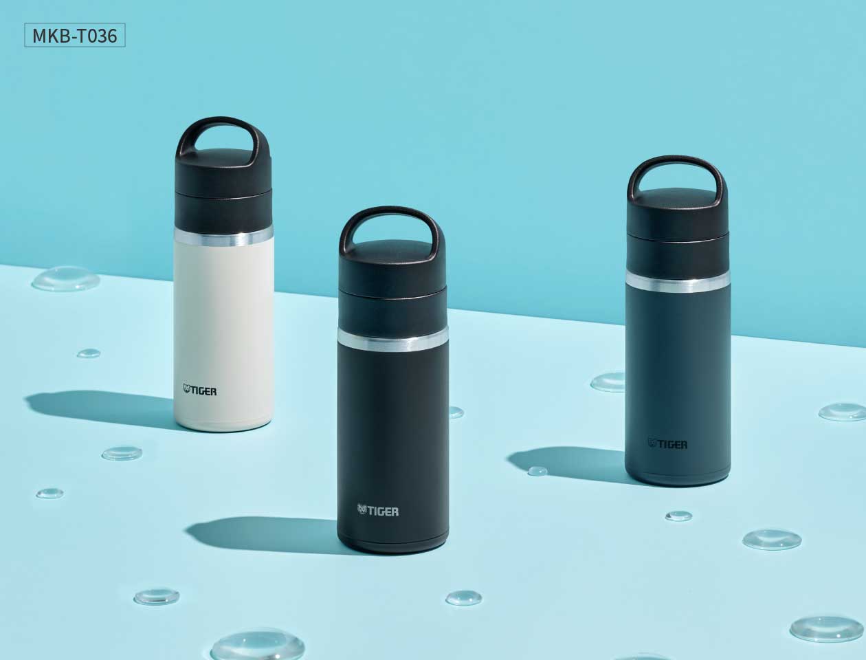 Bình giữ nhiệt inox 304 Tiger MKB-T036 màu trắng - Ảnh 2