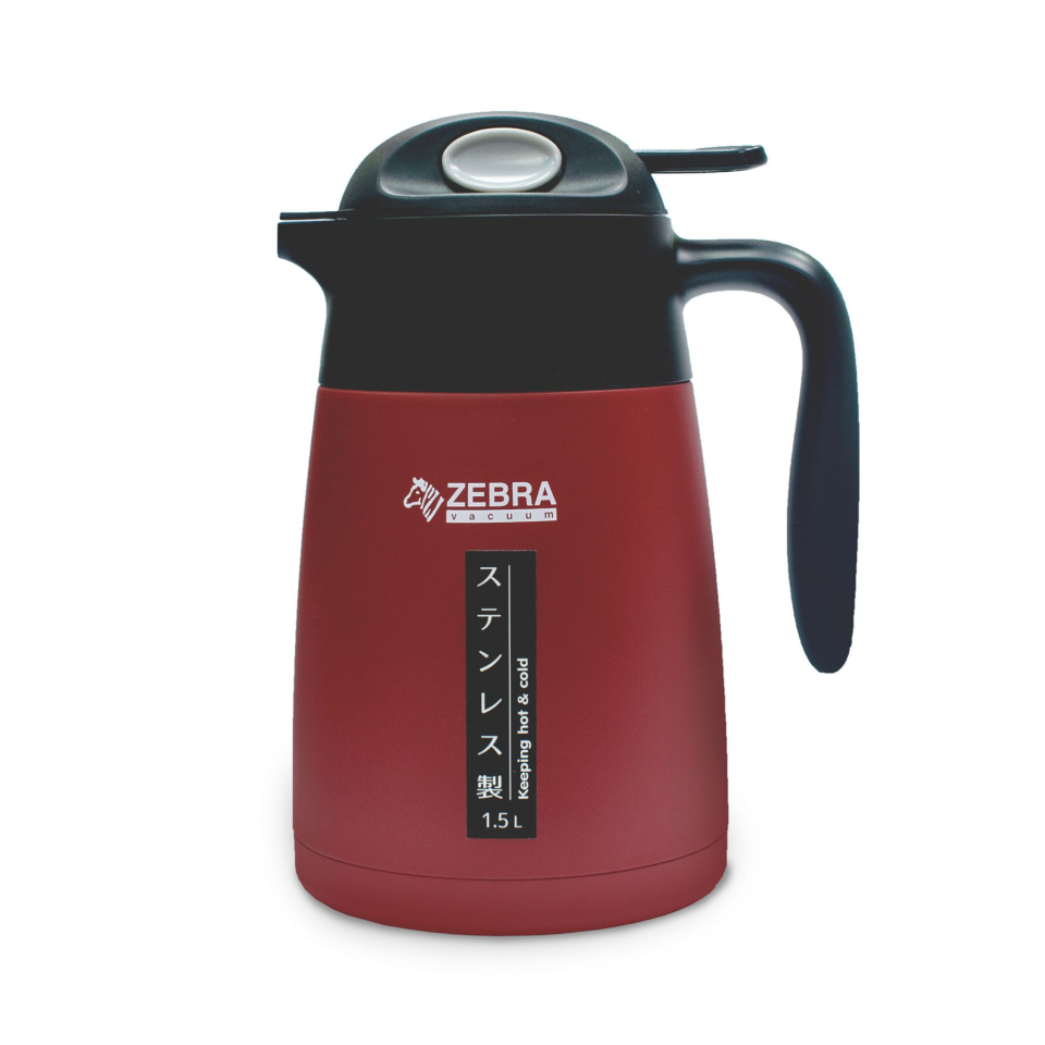 Bình giữ nhiệt inox 304 Zebra Thái Lan 1.5 lít màu đỏ 112948