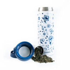 Bình giữ nhiệt inox 304 Zebra Thái Lan 450ml có lọc trà màu xanh 112906