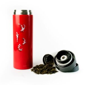 Bình giữ nhiệt inox 304 Zebra Thái Lan 450ml có lọc trà màu đỏ 112905