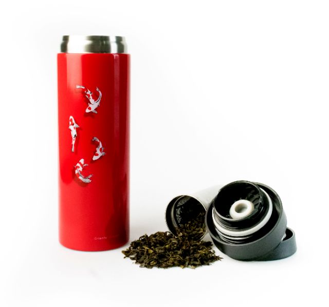 Bình giữ nhiệt inox 304 Zebra Thái Lan 450ml có lọc trà màu đỏ 112905