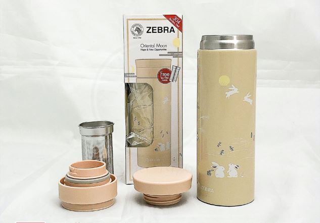 Bình giữ nhiệt inox 304 Zebra Thái Lan 450ml có lọc trà màu đỏ 112905 - Ảnh 2