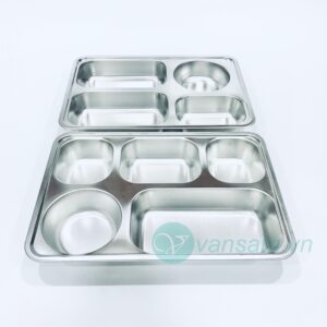 Bộ 2 khay cơm inox 304 size lớn