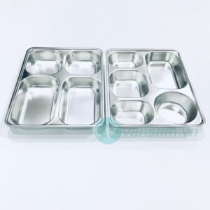 Bộ 2 khay cơm inox 304 size nhỏ