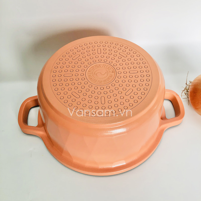 Nồi đá Ceramic Korea King 22cm màu cam - Ảnh 2