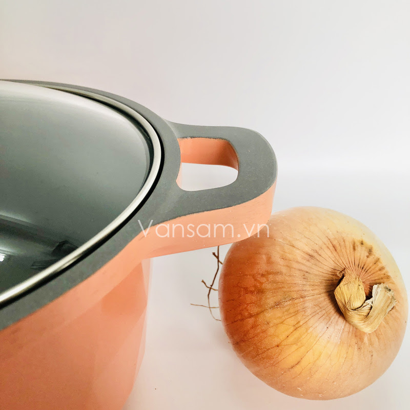 Nồi đá Ceramic Korea King 22cm màu cam - Ảnh 5