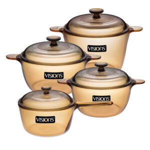 Bộ 4 nồi quánh thuỷ tinh Visions VS-1123 sản xuất tại Pháp