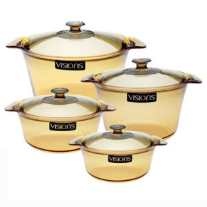 Bộ 4 nồi thuỷ tinh Visions Flair VSF-1235 sản xuất tại Pháp