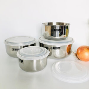 Bộ 4 thố inox 304 Zebra kèm nắp 12-14-16-18cm 184106