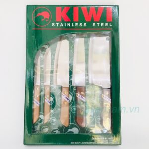 Bộ 5 dao Kiwi Thái Lan cán gỗ - sx tại Thái Lan