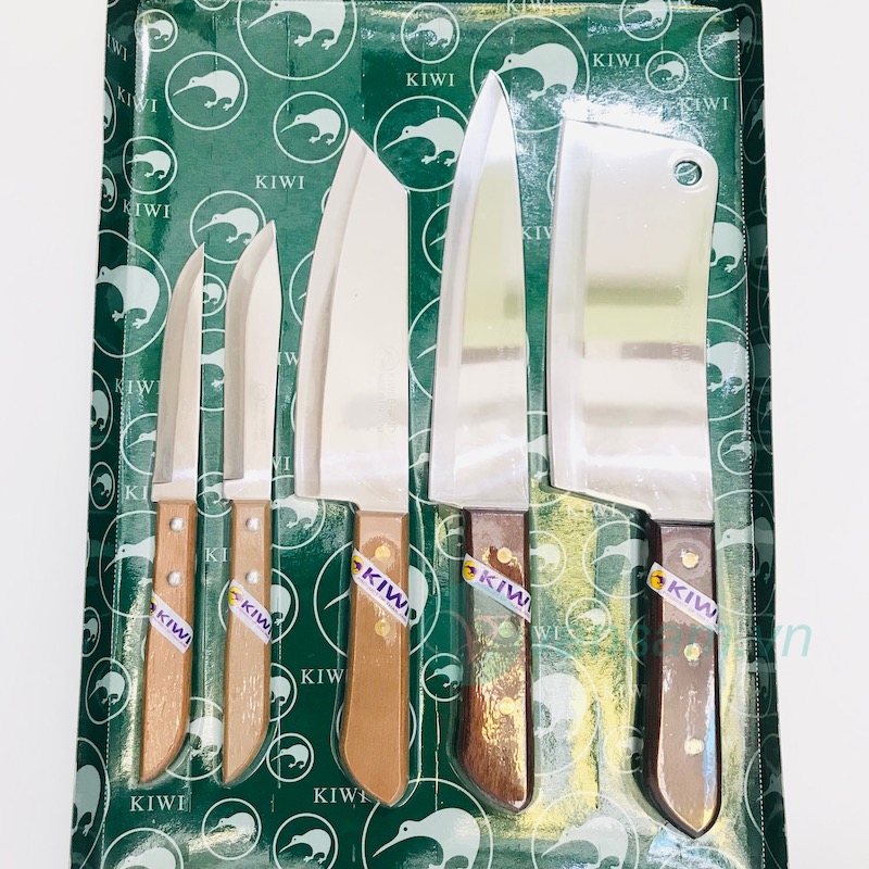 Bộ 5 dao Kiwi Thái Lan cán gỗ - sx tại Thái Lan - Ảnh 4