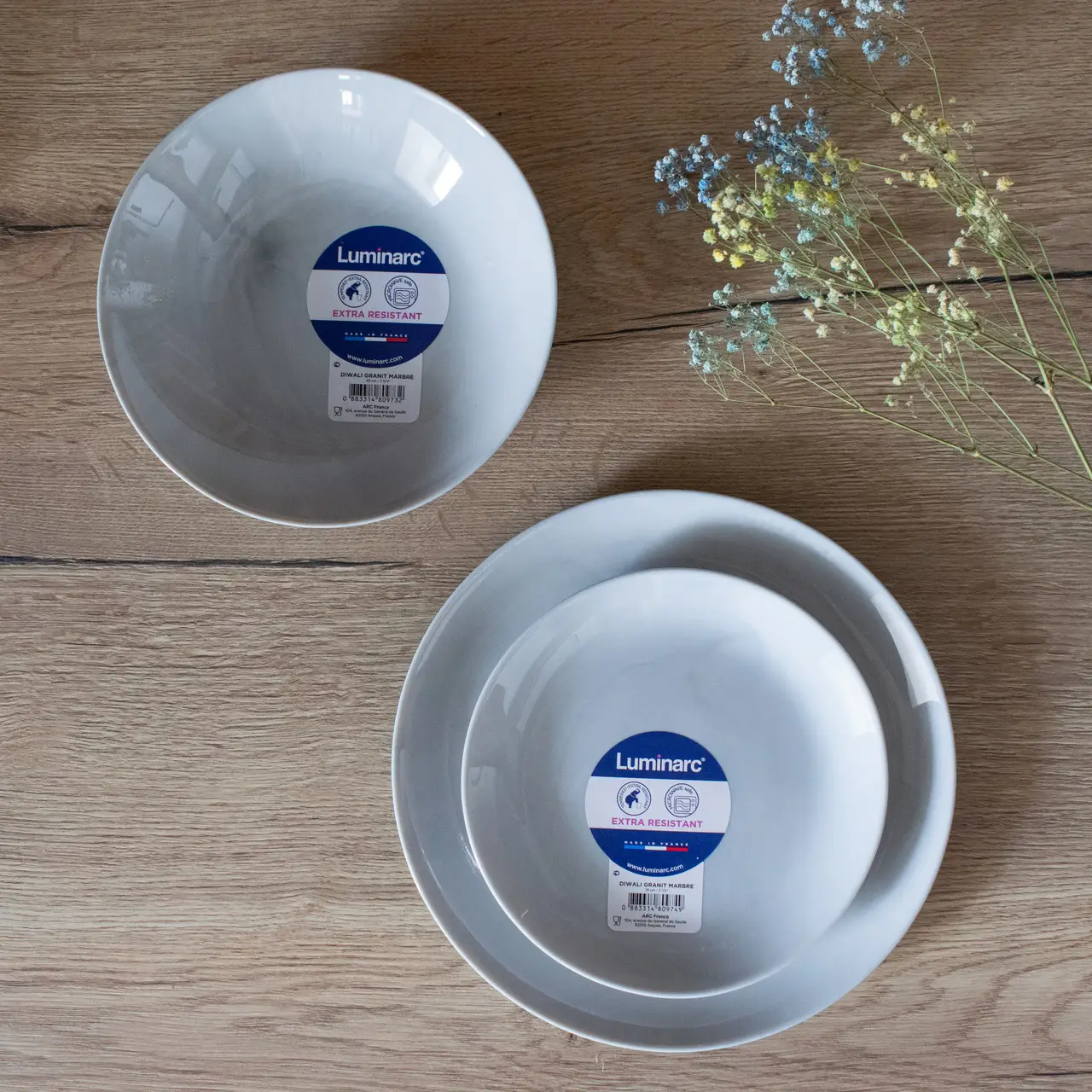 Bộ bàn ăn Luminarc Granit Marble 12 món - Made in France - Ảnh 4