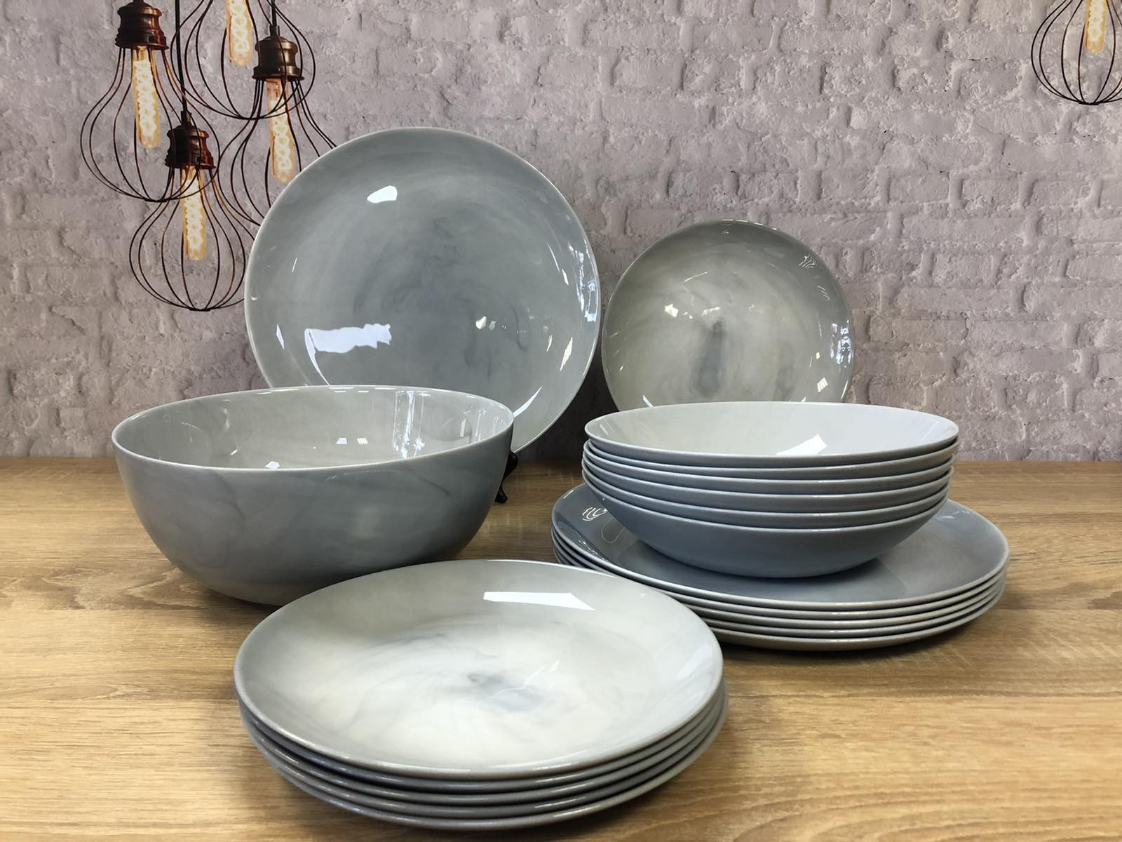 Bộ bàn ăn Luminarc Granit Marble 12 món - Made in France - Ảnh 5