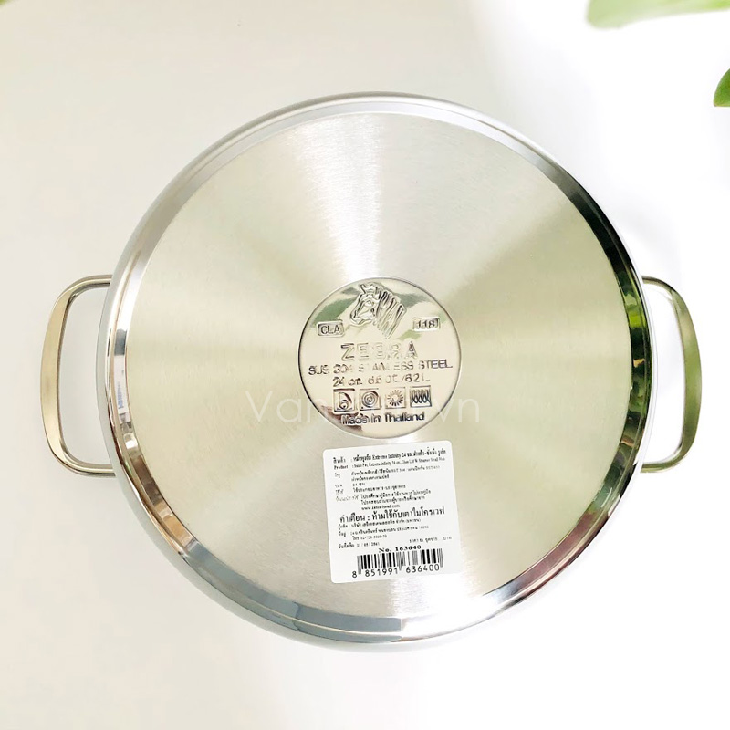 Bộ xửng hấp Zebra nắp kiếng 24cm 163640 - Ảnh 5