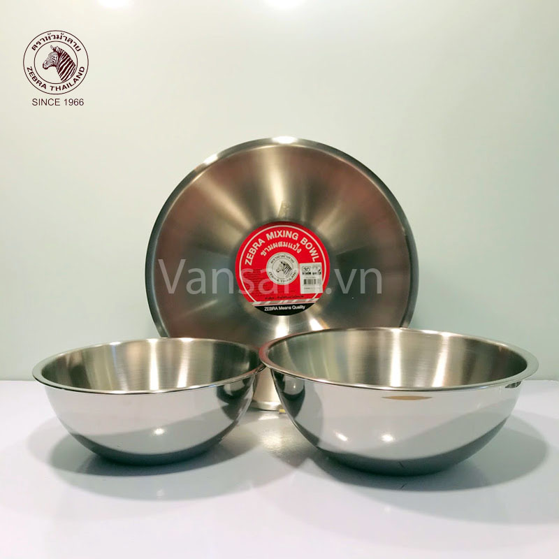 Bộ thau trộn Zebra inox 304 - Sx tại Thái Lan
