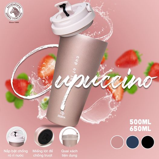 Ly giữ nhiệt Zebra Cuppuccino 650ml 112704