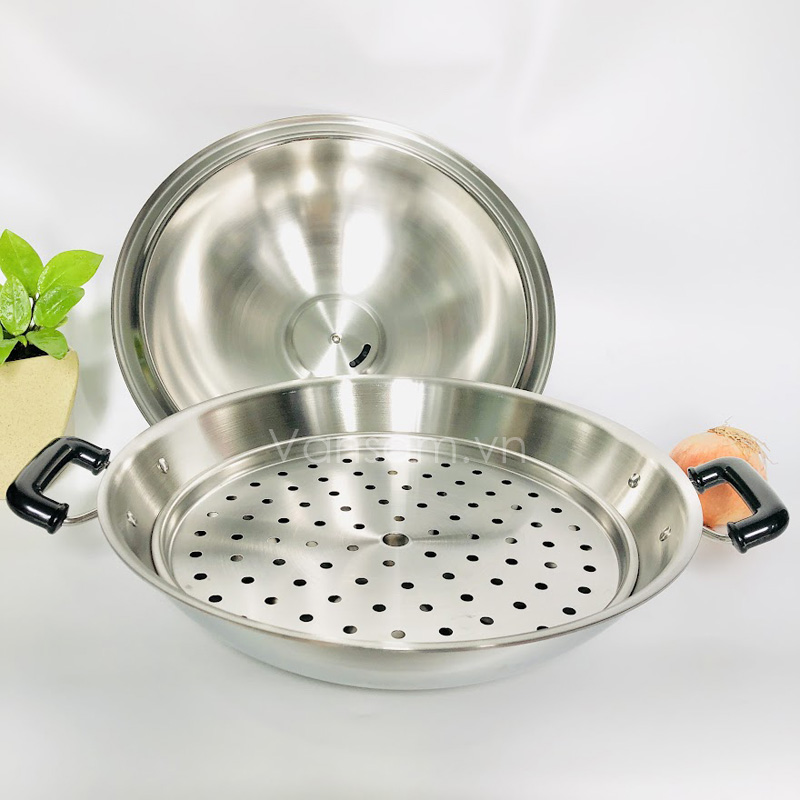 Bộ chảo xửng hấp inox 304 Zebra 38cm 176201 - Ảnh 2