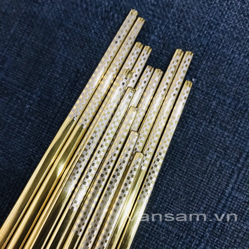 Bộ 10 đôi đũa inox 304 vàng Hàn Quốc cao cấp - Ảnh 6