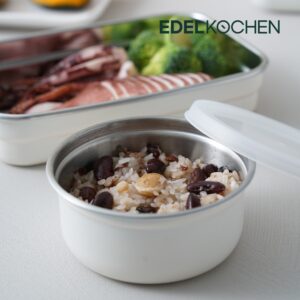 Hộp đựng thực phẩm inox 304 Edelkochen 350ml màu kem